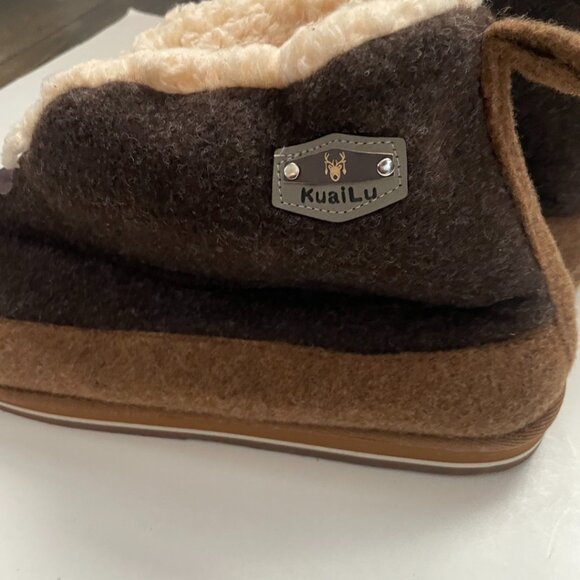 KuaiLu Men’s Wool House Slippers - Picture 5 of 13